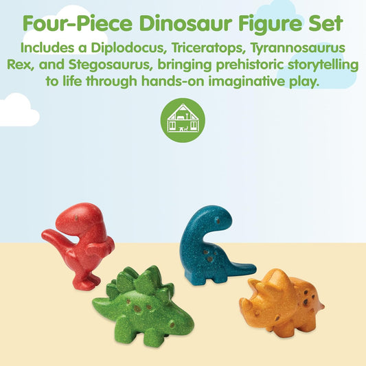 Wooden 4-Piece Dino Play Set