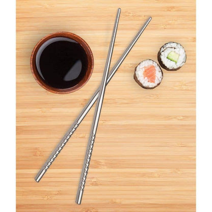 Stainless Steel Chopsticks | 8 Silver or Gold chopsticks