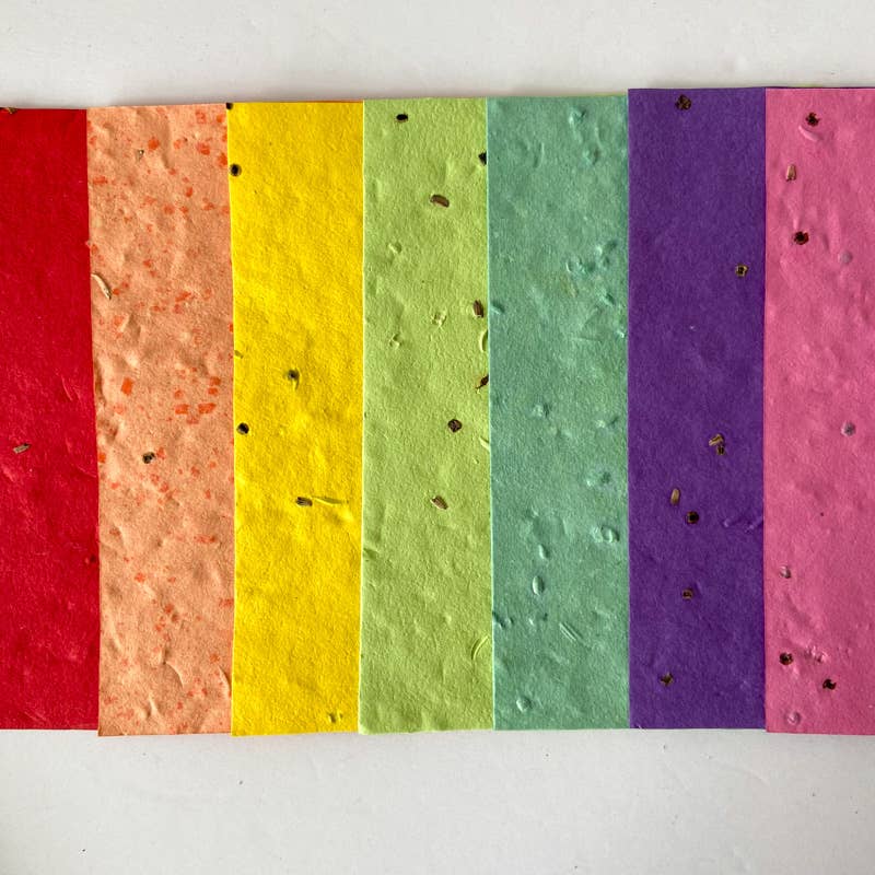 Recycled Rain-Grow Handmade Seed Paper Stationery Set