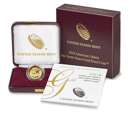 2018-W 1/10 oz Proof American Liberty Gold | 1/10 oz.