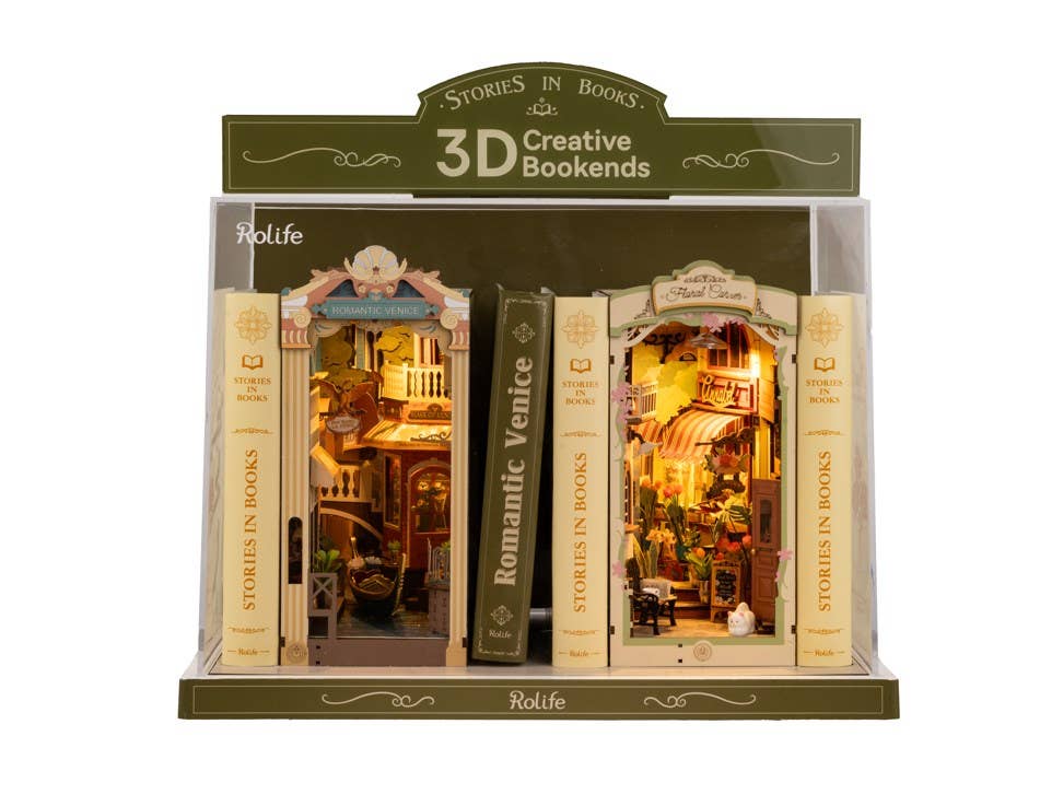 Rolife Floral Corner DIY Book Nook Shelf Insert Kit