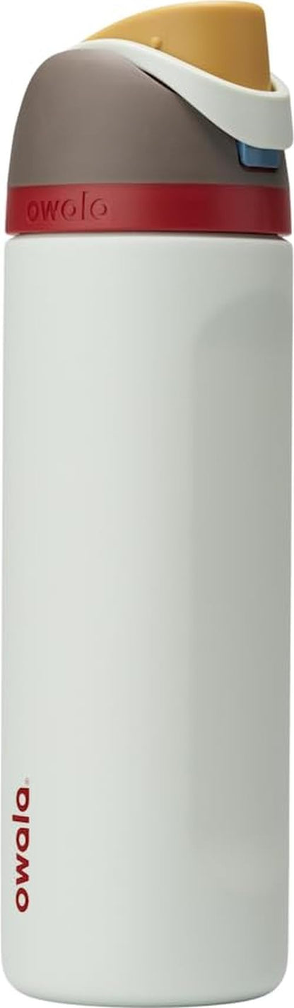 Owala FreeSip 24 oz insulated stainless steel water bottle in Boneyard
