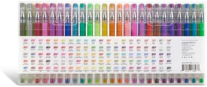 KINGART Studio gel pen set 100 colors, back of pack