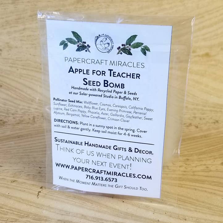 Apple for the Teacher Seed Bomb