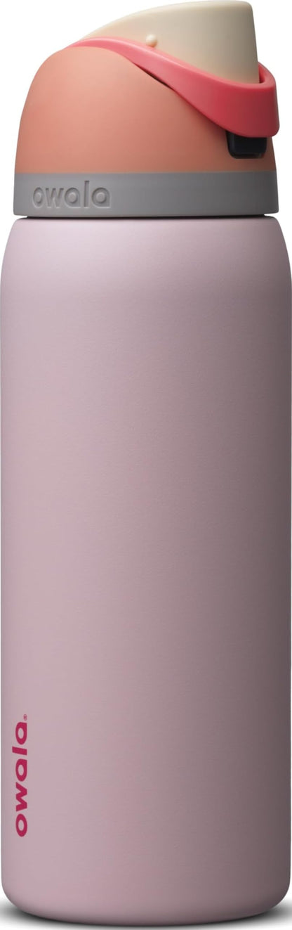 Owala FreeSip 32 oz insulated stainless steel water bottle in Peachy Rose