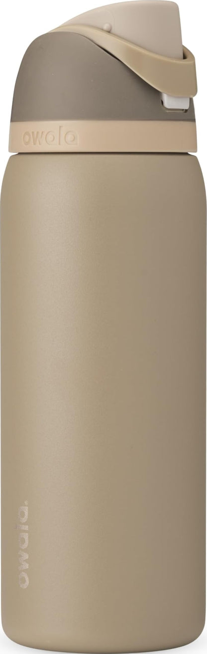 Owala FreeSip 32 oz insulated stainless steel water bottle in Down to Earth