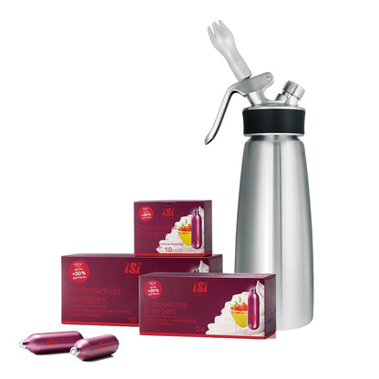 iSi Cream Profi Whip Cream Whipper | Stainless Steel, 1 Pint or 1 Quart