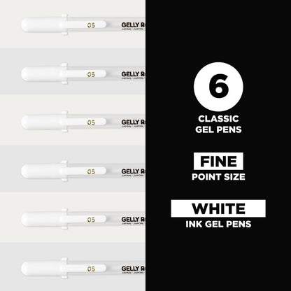 Sakura Gelly Roll Classic white gel pens