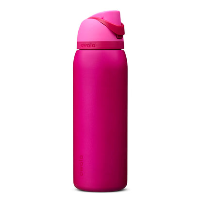 Owala FreeSip 40 oz insulated stainless steel water bottle in Read My Lips
