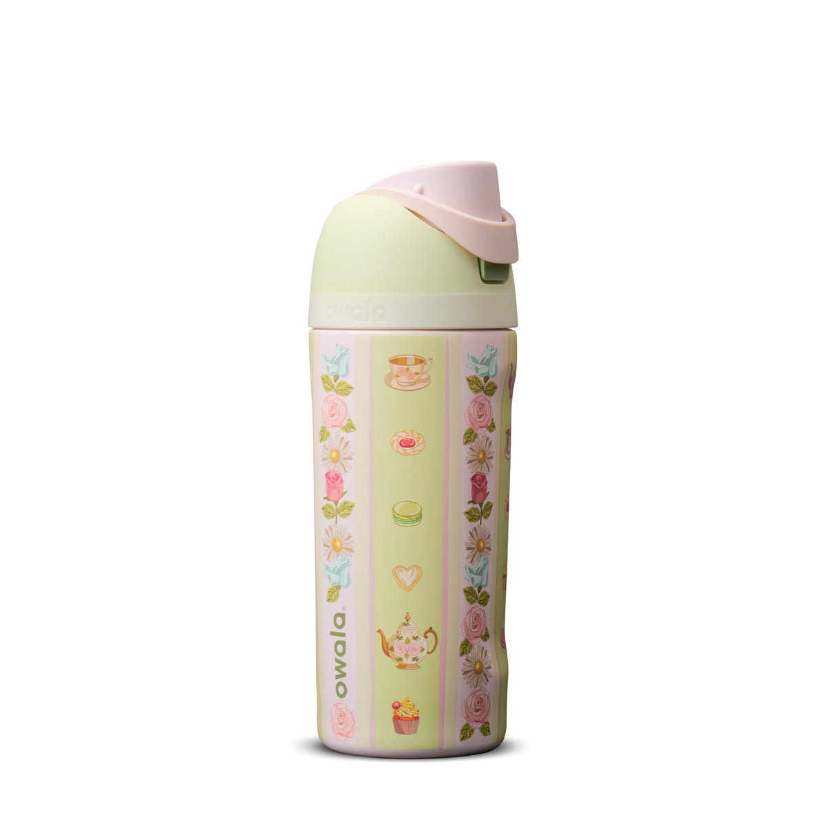 Owala FreeSip 16 oz insulated stainless steel water bottle in Pretty Polite