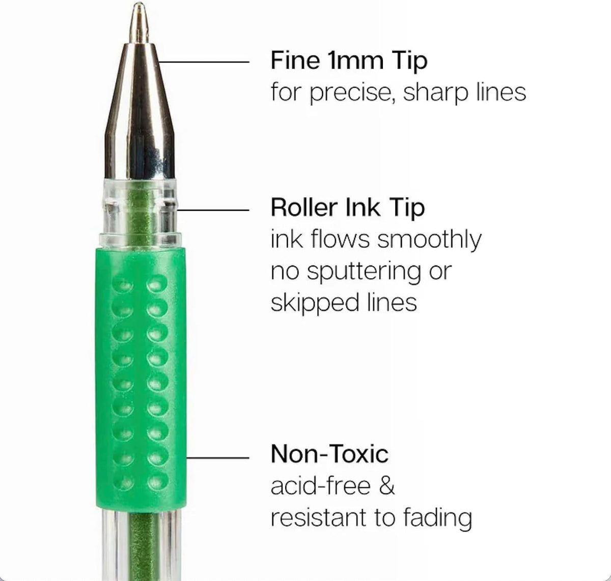 KINGART Studio gel pen set, 100 colors
