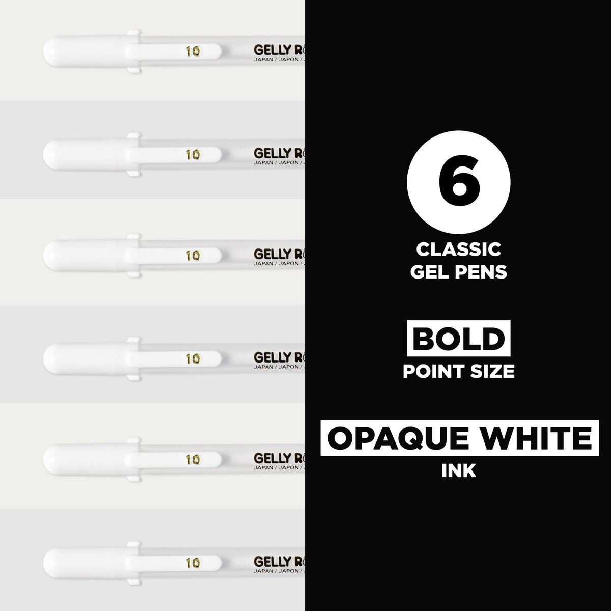 Sakura Gelly Roll Classic white gel pens