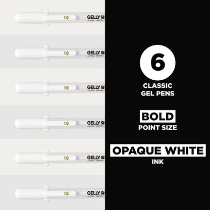 Sakura Gelly Roll Classic white gel pens