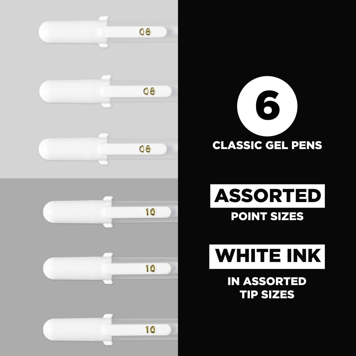 Sakura Gelly Roll Classic white gel pens