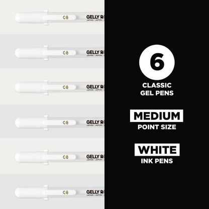 Sakura Gelly Roll Classic white gel pens