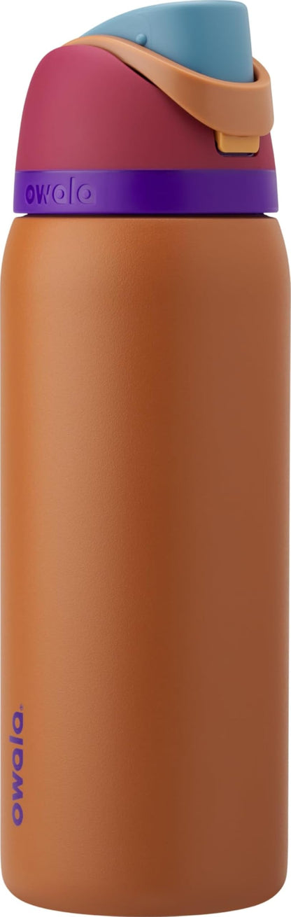 Owala FreeSip 32 oz insulated stainless steel water bottle in Amber Glow