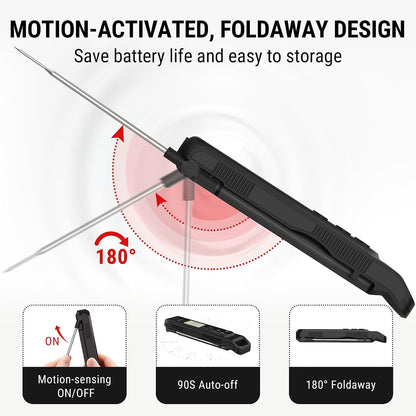 2-in-1 Infrared Thermometer Gun with Meat Probe