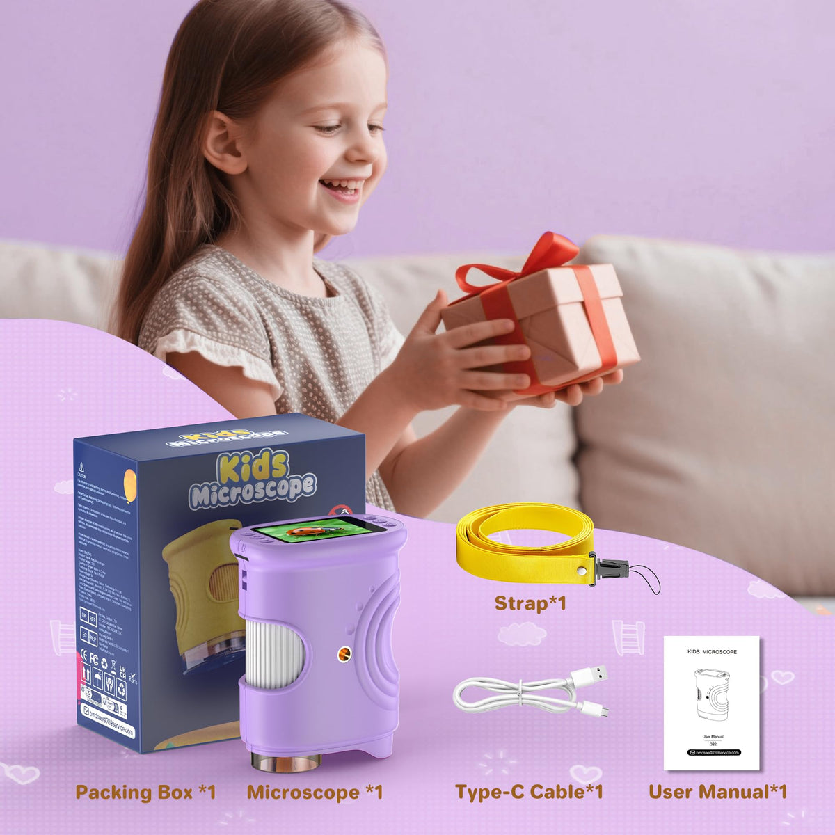 1000X Handheld Digital Microscope for Kids
