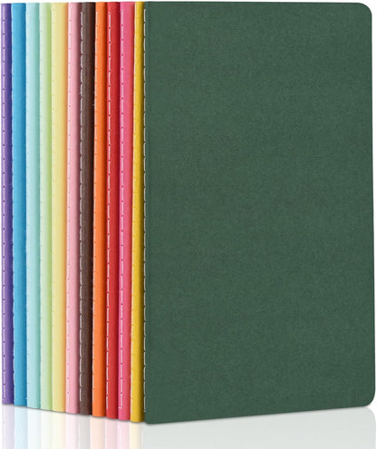 12 Pack Colorful Blank Notebooks A5 Journals | 12 Colors, 30 Sheets