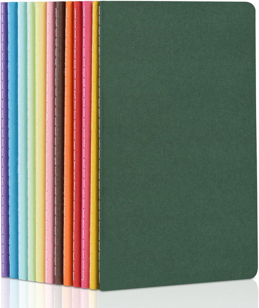 12 Pack Colorful Blank Notebooks A5 Journals | 12 Colors, 30 Sheets
