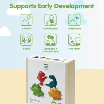 Wooden 4-Piece Dino Play Set