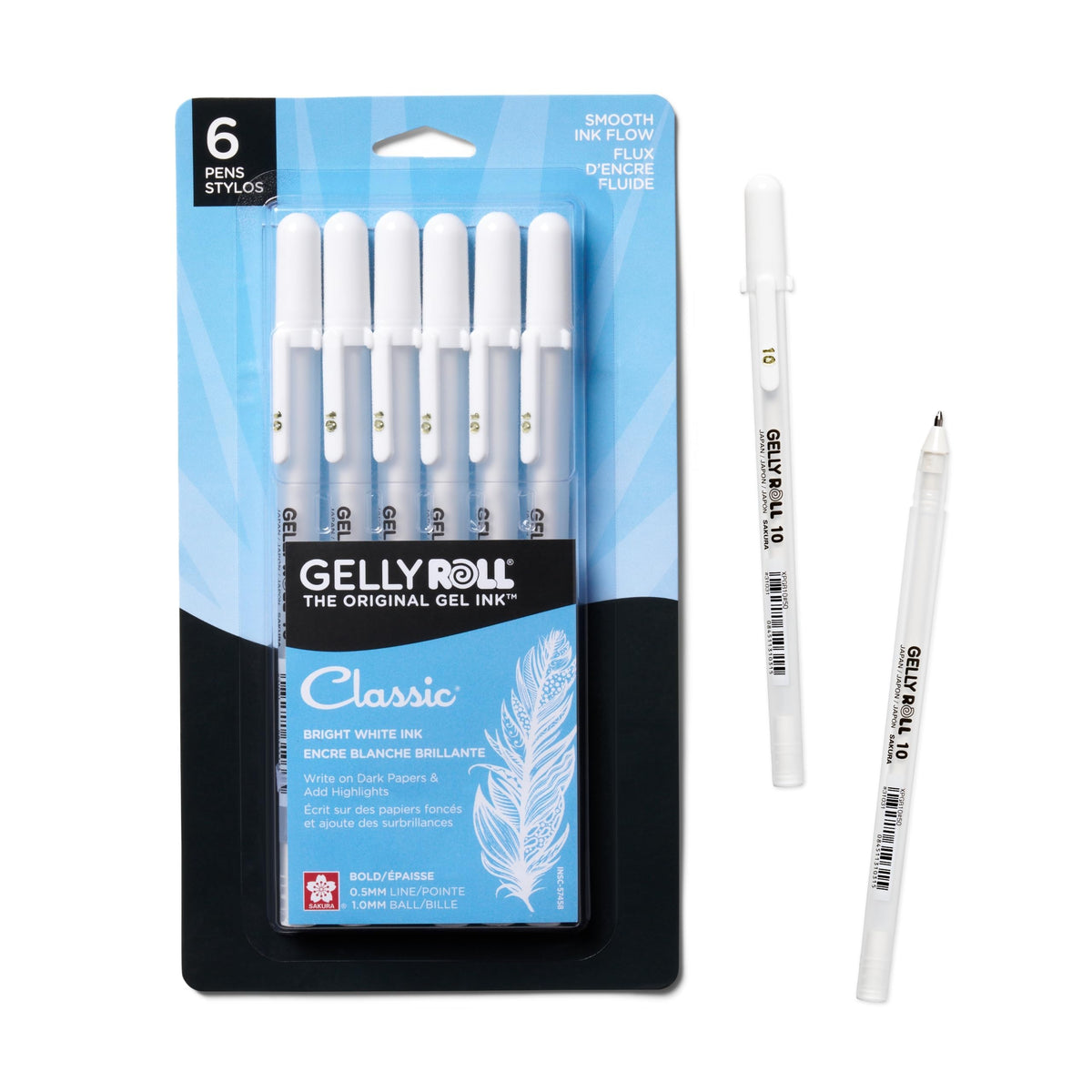 Sakura Gelly Roll Classic white gel pens