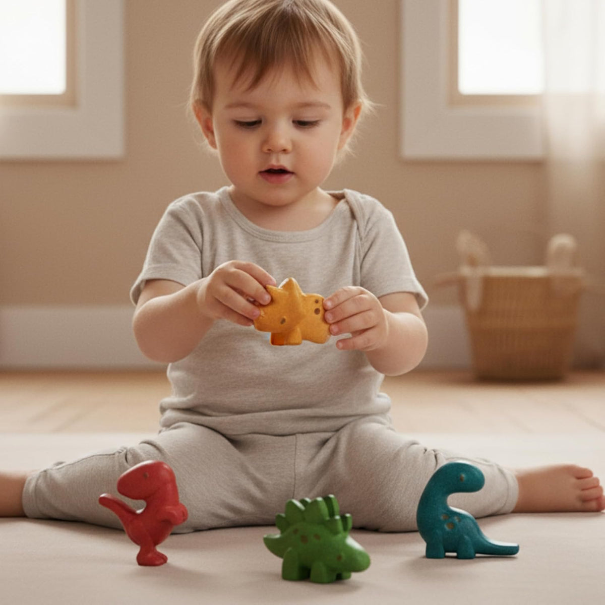Wooden 4-Piece Dino Play Set