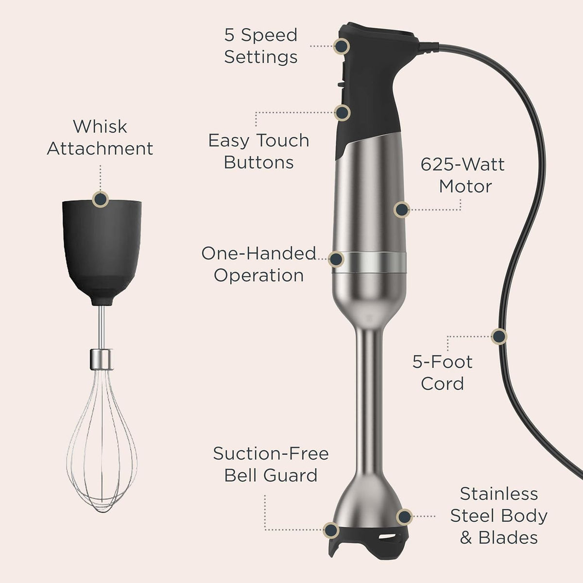 Vitamix 5-Speed Immersion Blender 3-Piece Bundle