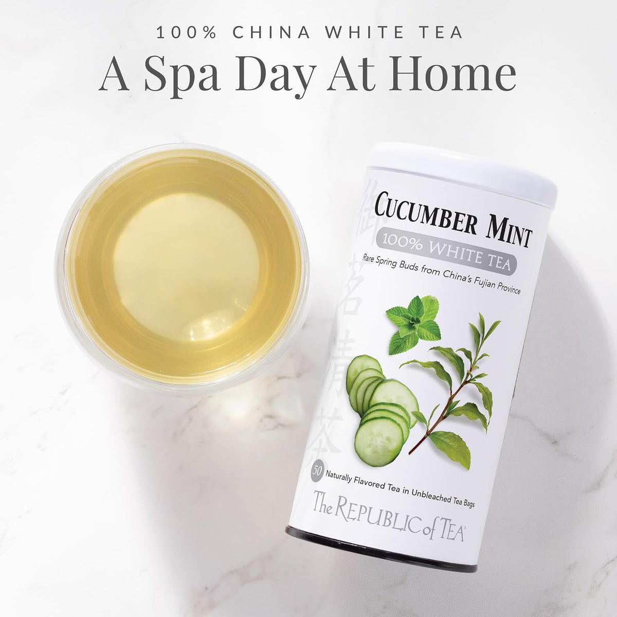 Cucumber Mint 100% White Tea Bags | The Republic of Tea