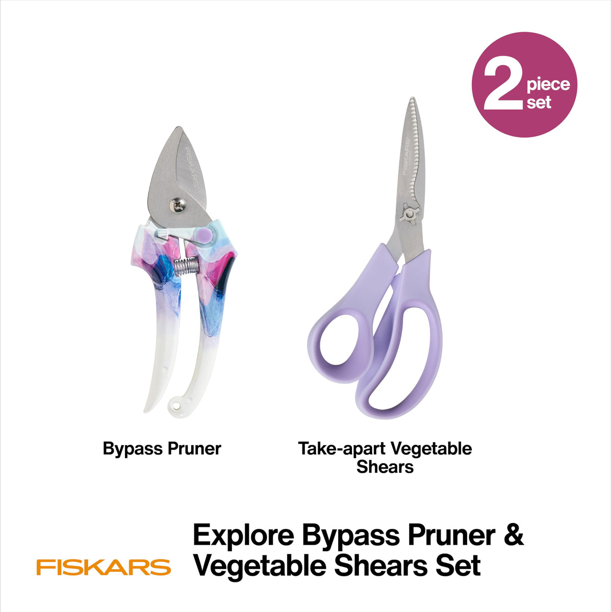 Fiskars Forged Steel Bypass Pruning Shears (4 Options)