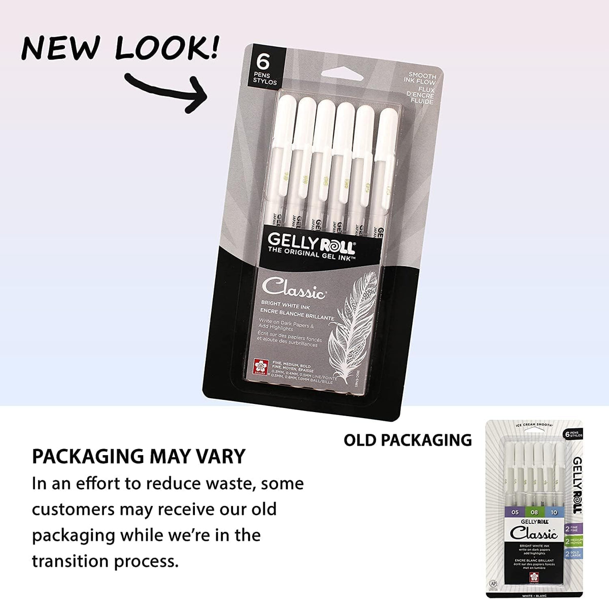 Sakura Gelly Roll Classic white gel pens
