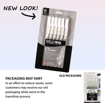 Sakura Gelly Roll Classic white gel pens