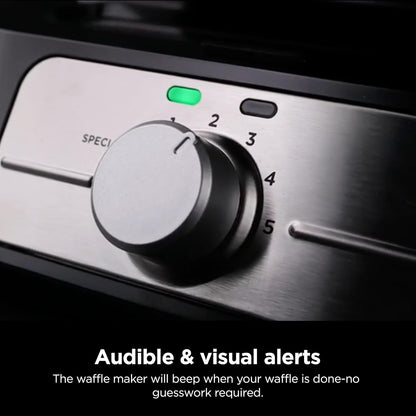 Ninja waffle maker shade dial with done alerts