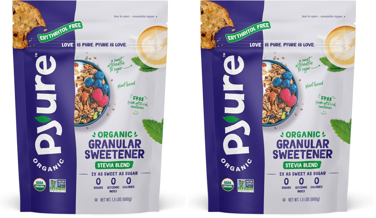 Pyure Organic Stevia Blend | Zero Calorie Sugar Substitute, 24 Oz Pouch
