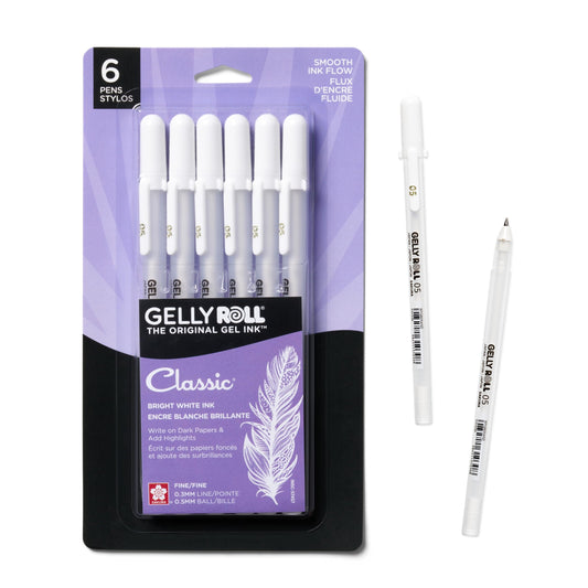 Sakura Gelly Roll Classic white gel pens