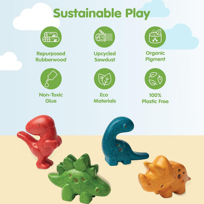 Wooden 4-Piece Dino Play Set