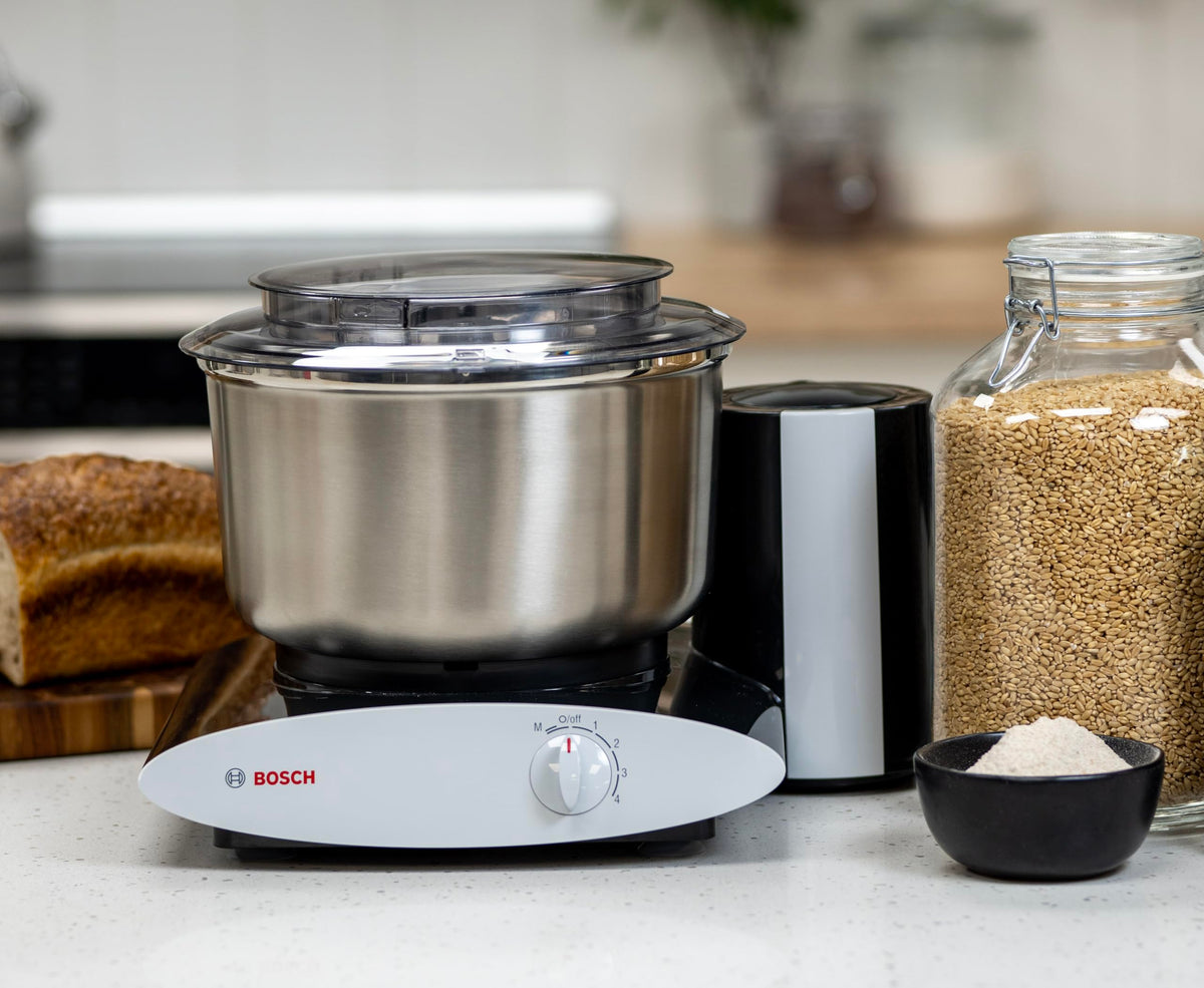 Bosch Universal Plus Mixer with Stainless Steel Bowl | Black & Silver or White