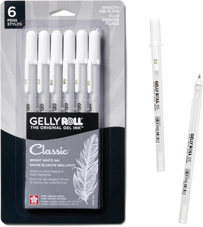 Sakura Gelly Roll Classic white gel pens
