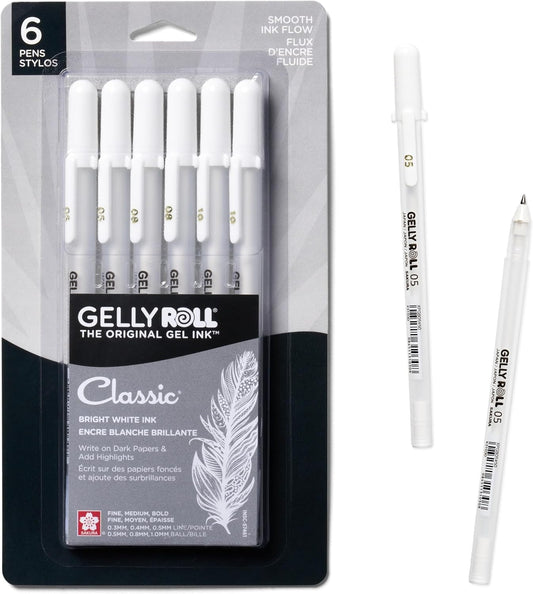 Sakura Gelly Roll Classic white gel pens