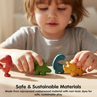 Wooden 4-Piece Dino Play Set