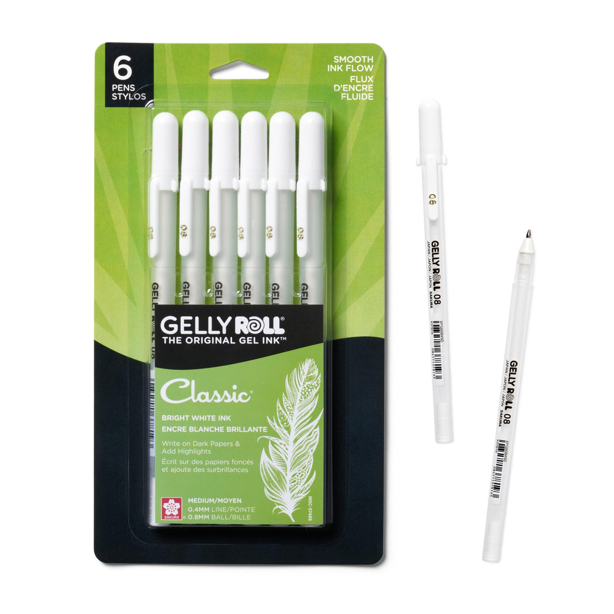 Sakura Gelly Roll Classic white gel pens
