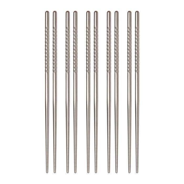 Stainless Steel Chopsticks | 5 Pairs