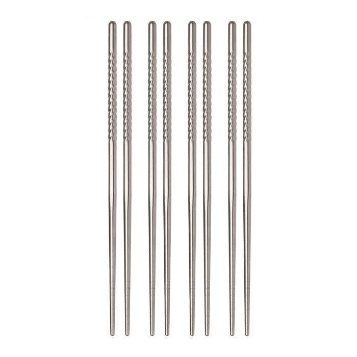 Stainless Steel Chopsticks | 8 Silver or Gold chopsticks