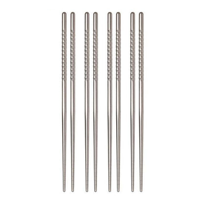 Stainless Steel Chopsticks | 8 Silver or Gold chopsticks