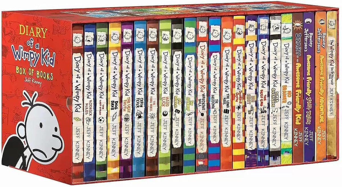 Diary of a Wimpy Kid Complete Boxed Set Books 1–24 by Jeff Kinney | 24 Books Collection | Children's Humor, Adventure & Graphic Novel Series (Jeff Kinney Diary Of A Wimpy Kid)