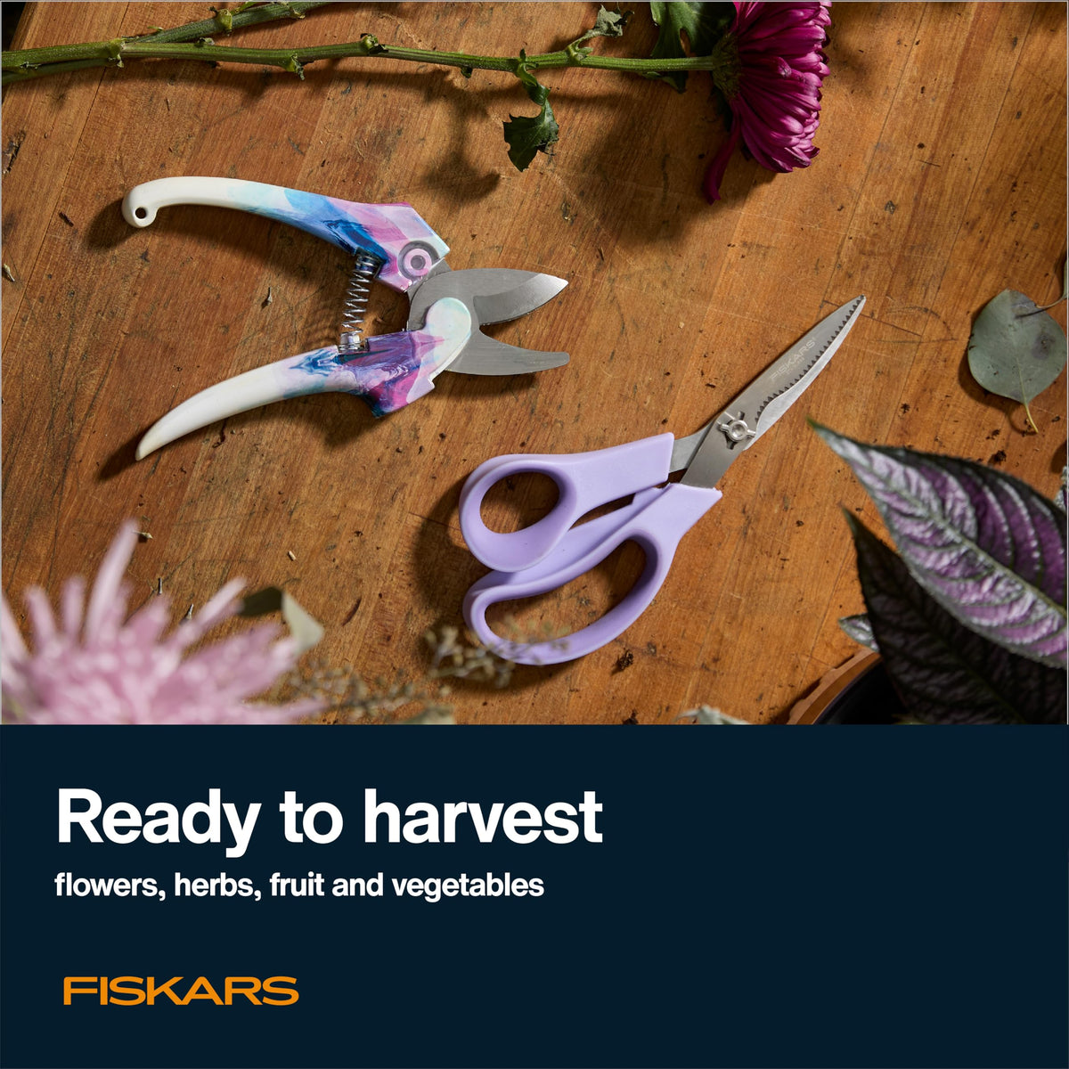 Fiskars Forged Steel Bypass Pruning Shears (4 Options)