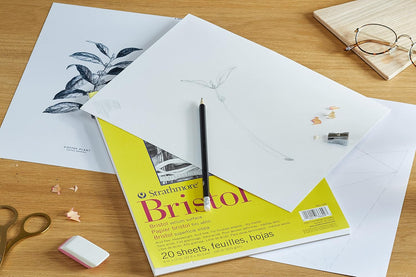 Strathmore 300 Series Bristol Paper Pad with Prismacolor Premier 12 Count Colored Pencils | Art Bundle