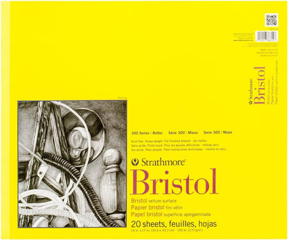 Strathmore 300 Series Bristol Paper Pad with Prismacolor Premier 12 Count Colored Pencils | Art Bundle