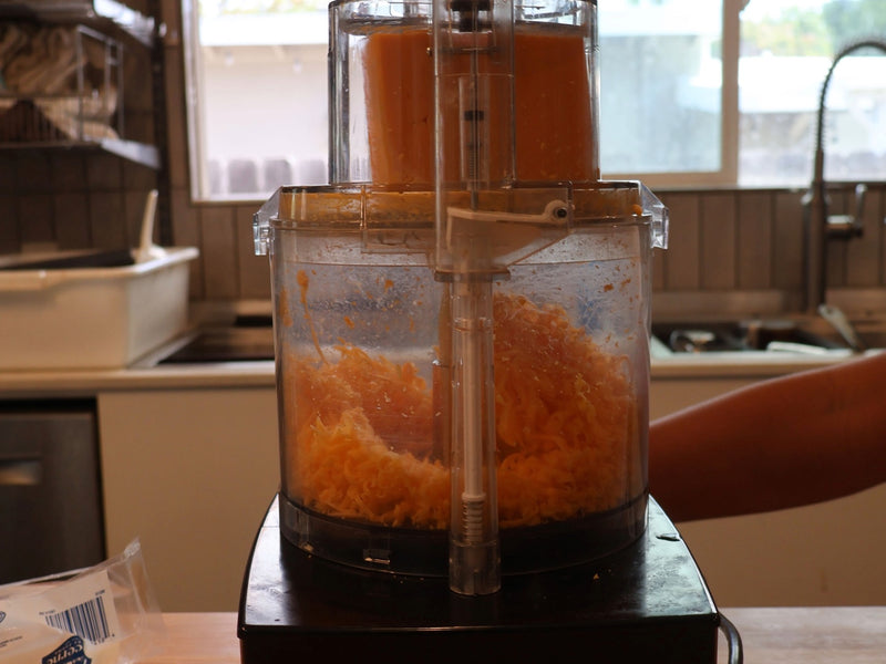 Homemade cheddar cheese cracker ingredients and dough preparation