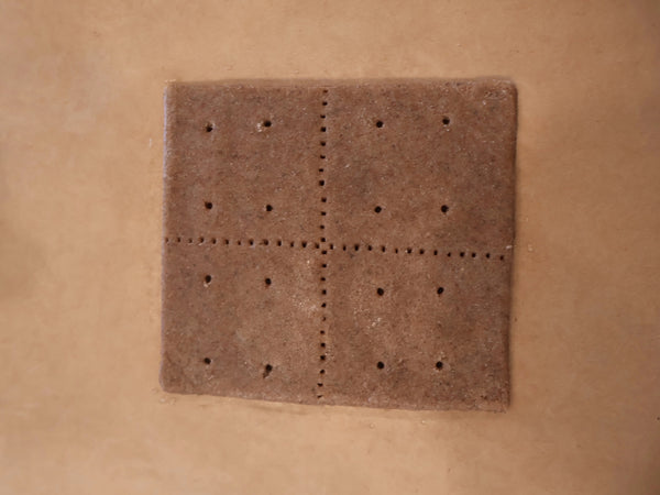 Finished graham cracker before being baked